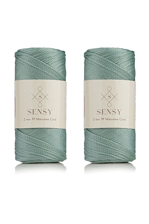 SENSY-Premium 400 gr Πολυεστερικό νήμα μακραμέ 2 mm Σετ 2 νημάτων Island Tea Makrame Rope Supla Bag String No:4 1