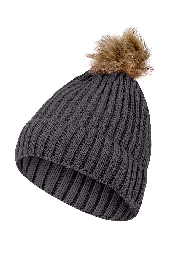 nettofit-Women's Pompom Smoked Colored Beret 1