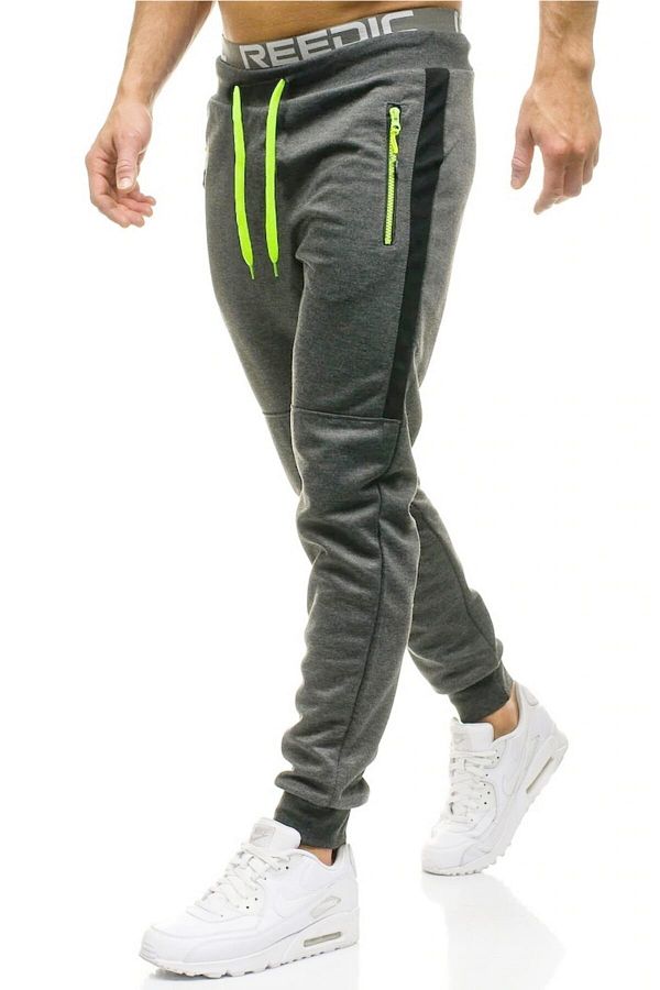 Men's sweatpants with zipper bottom cheap