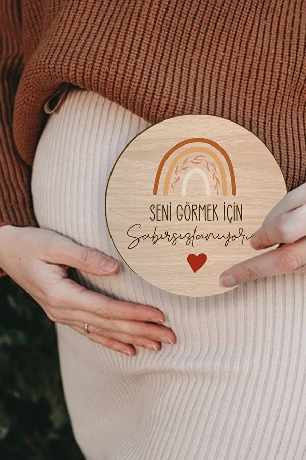 Enjoymydesign Hamile Fotoğraf Çekimi Anı Kartı Seni Görmek İçin Sabırsızlanıyoruz 16.5cm