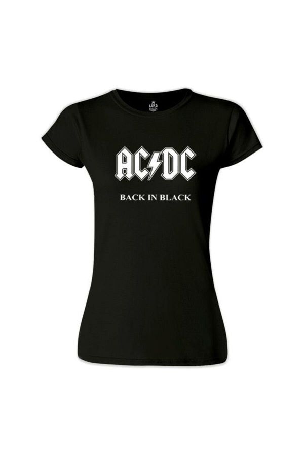 Lord T Shirt Ac Dc Back In Black 2 Black Women s T shirt Trendyol