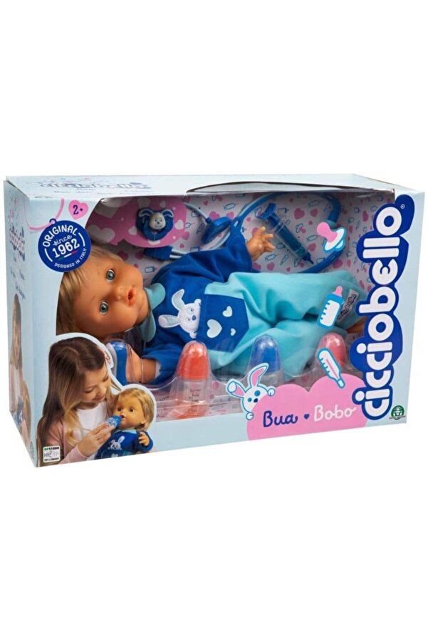 Cicciobello Çok Hastayım | 42 cm Hasta Et Bebek + Doktor Aksesuar Seti | Yanakları Kızaran Bebek