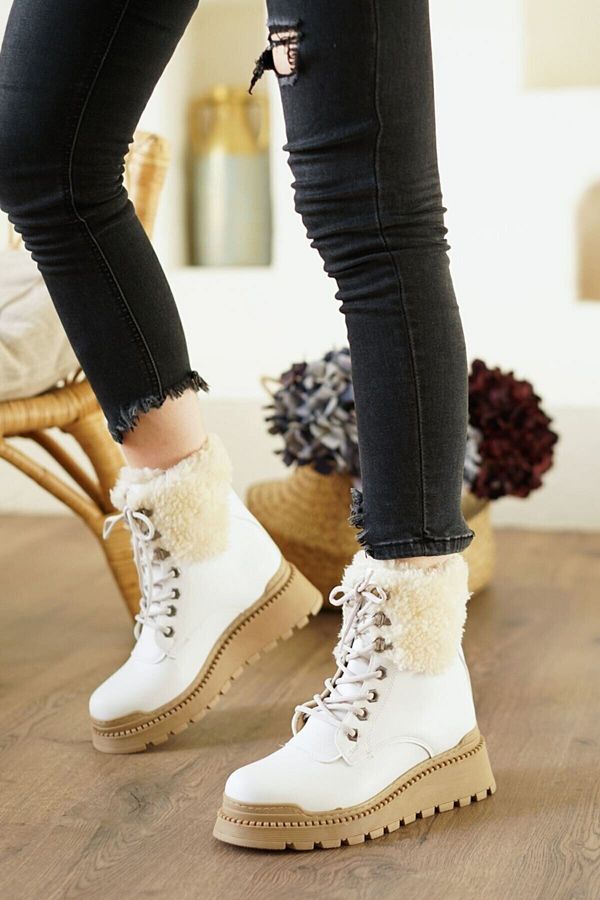 White feather boots on sale
