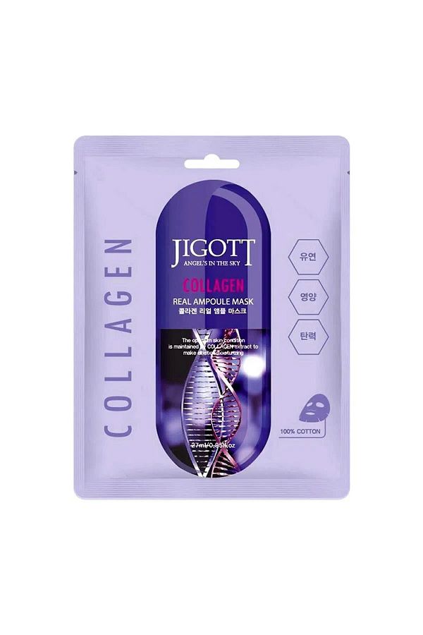 Jigott-Collagen Elasticity Increasing, Moisturizing and Brightening Real Ampoule Mask 1