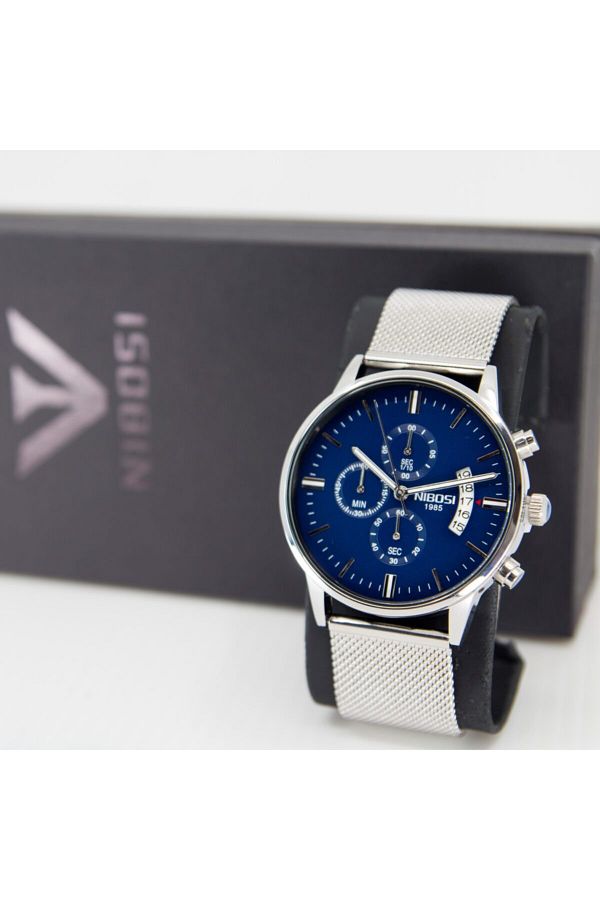 Nibosi-Nıbosı 1985 Steel Mesh Cord Men's Wristwatch 1