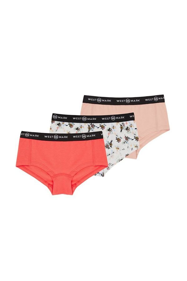 WESTMARK LONDON-Girl's Organic Cotton 3 Piece Hipster Set 1