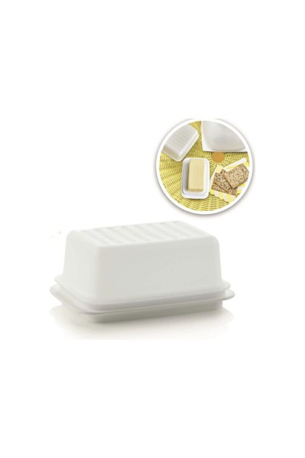 Tupperware-White Esc - Butter Storage Container with Lid 1