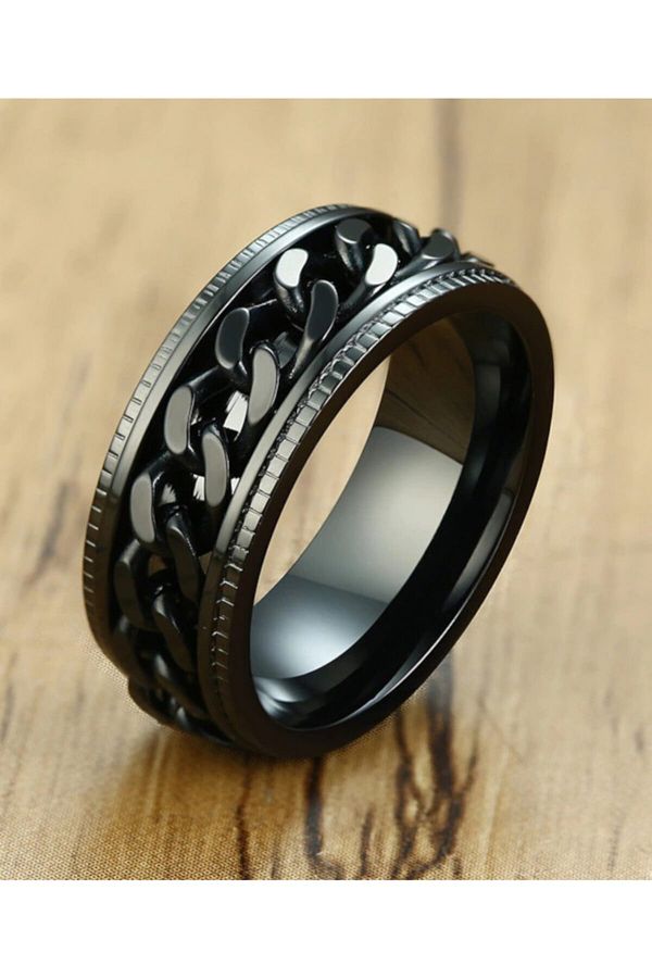 Ring with chain in middle cheap