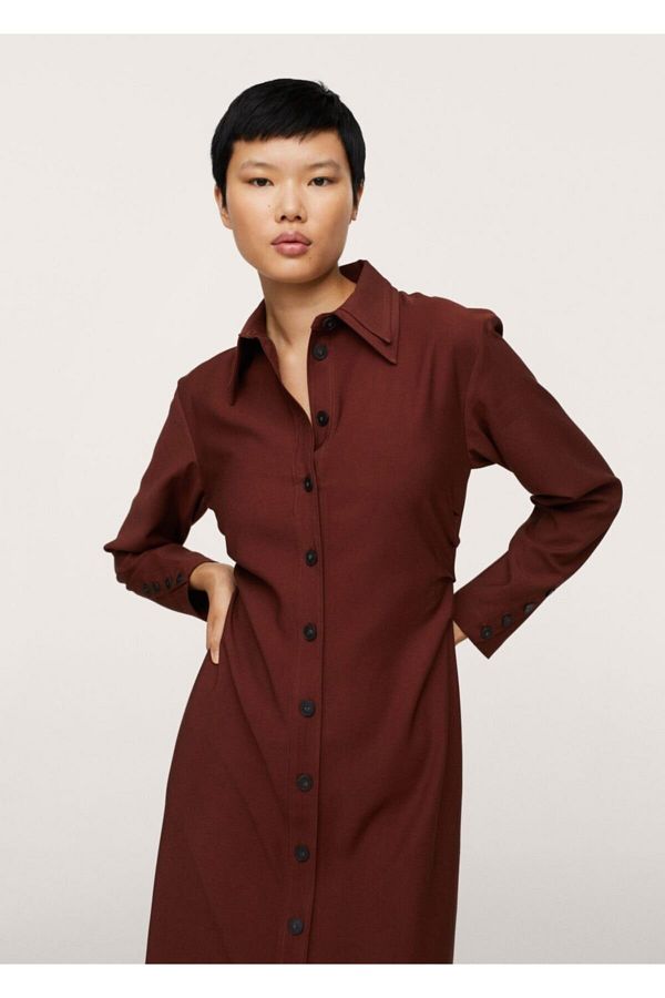 Mango midi shirt dress online