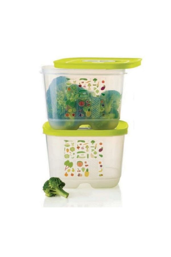 Tupperware-Greenhouse Set of 2 1.8 Lt Vertical Vegetable Fruit Storage Container Hsgl 1