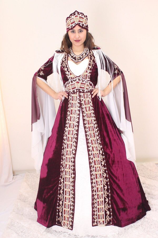 raha bindallı-Special Design Velvet Kaftan Indian Stripe 1