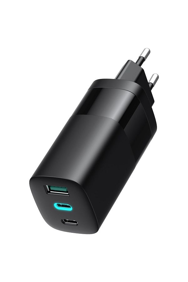 Havit-Uc10 65W Gan Technology Fast Charging Adapter - 2 Type-C, 1 USB Input (MacBook and iPhone Compatible) 1