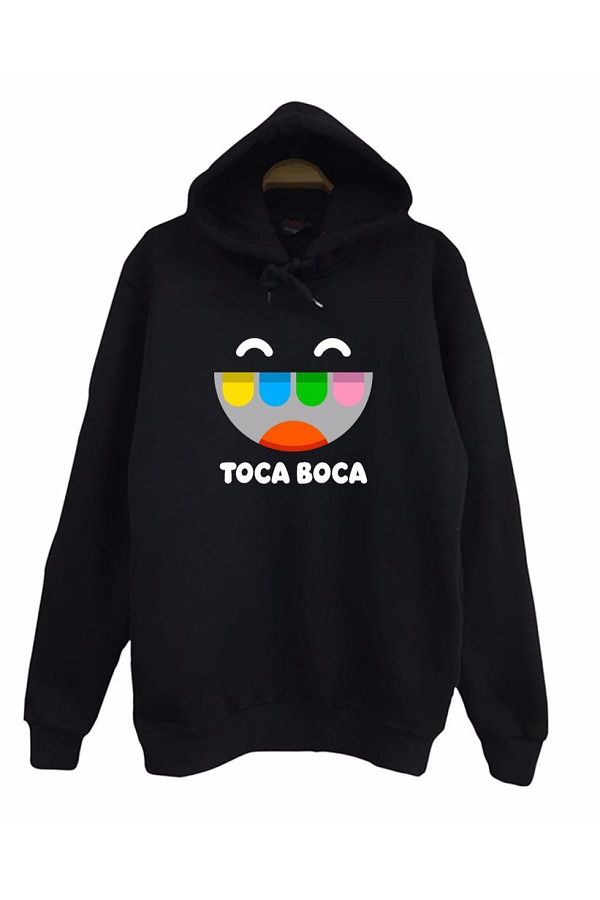 The Fame Unisex Black Toca Boca Game Hooded Sweatshirt Hoodie Trendyol