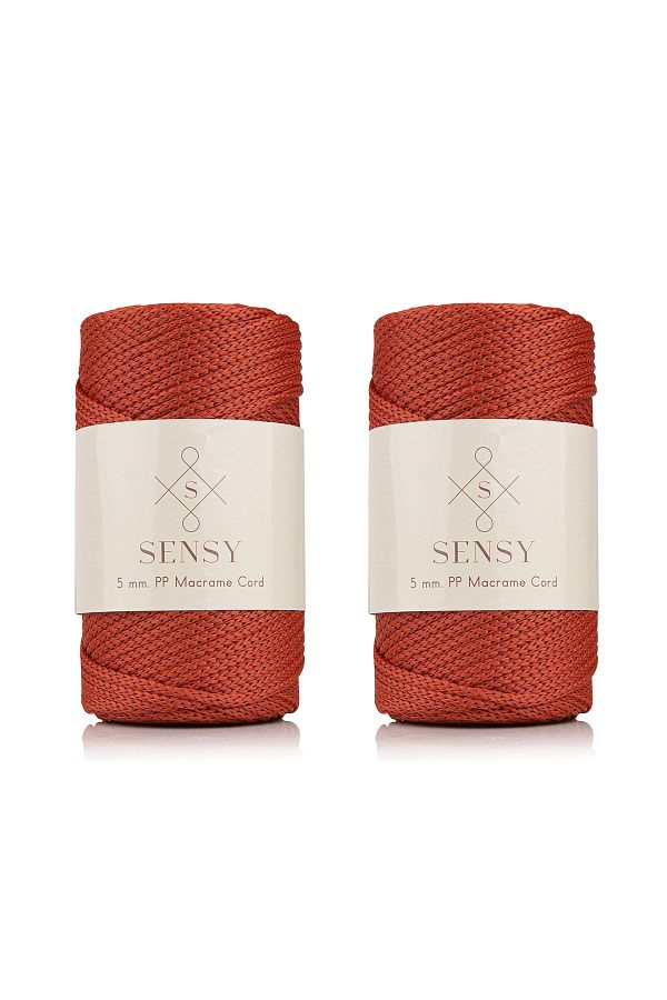 SENSY-Premium Polyester Macrame Twine 5 mm Pp Cord Σετ 2 Πλακάκια, Jumbo Twine, Makrame, Supla, Σχοινί τσάντας 1
