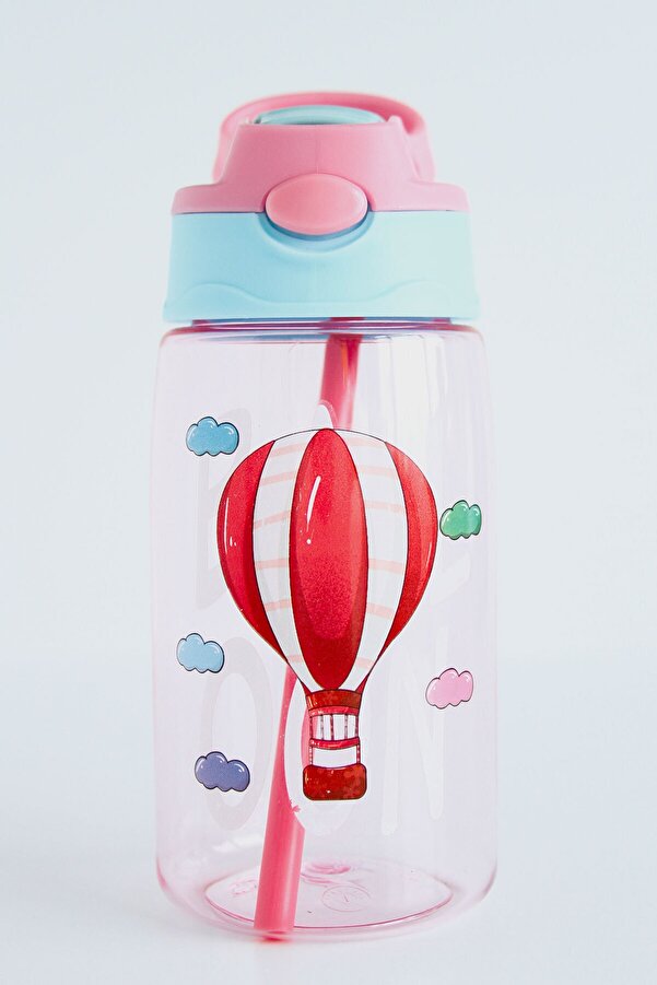 forte luva Pembe Balon Desenli Emzikli 420 Ml Su Matarası