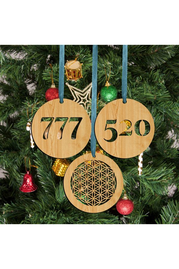 Walldeco-2022 Christmas Ornaments - 777, 520, Flower of Life 1