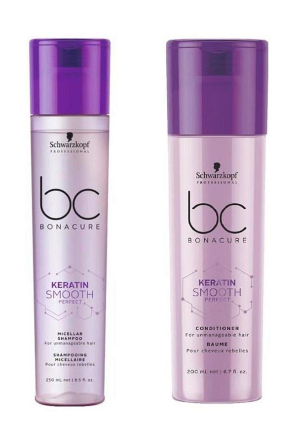 BC Bonacure Dk.Hair.Clinic Keratin Smooth Perfect Shampoo and Conditioner Set 250ml 200ml Trendyol
