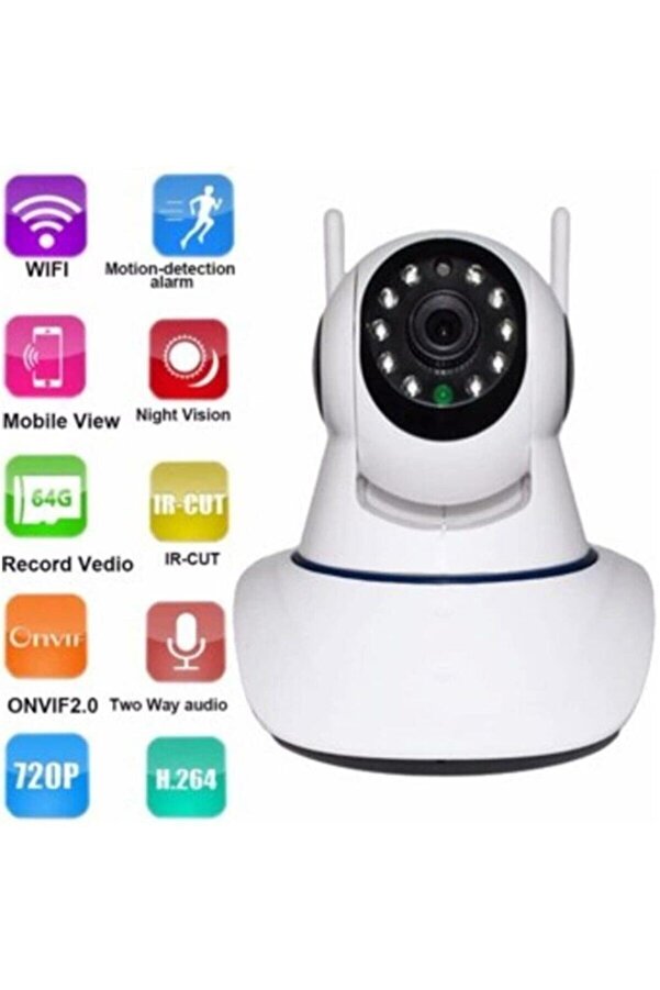 Kingboss Ip Wi-fi Hd 360º Dönen Ip Kamera Camera Canlı Izleme Ve Kayıt