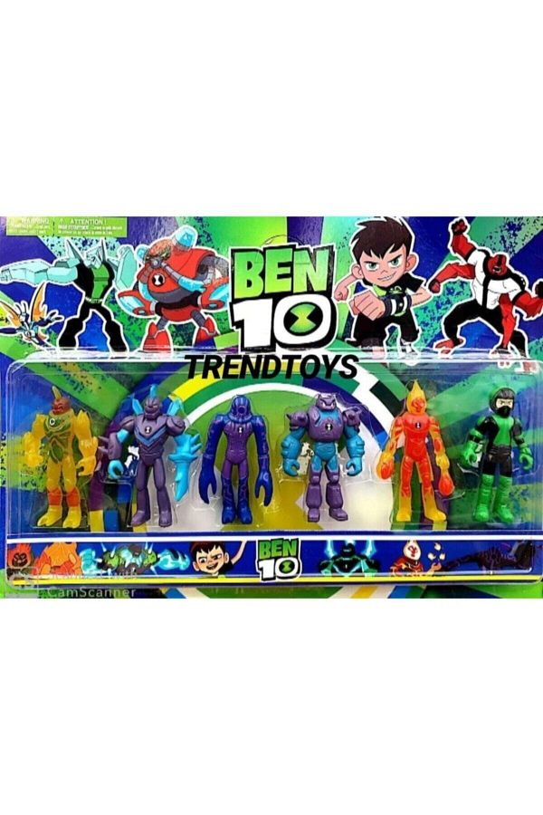 AKÇİÇEK OYUNCAK-Ben10 Toy Characters Fireball Benten Set of 6 1