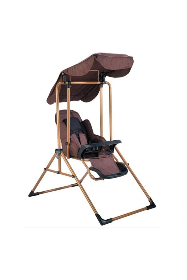 Babyhope 804 Lüks Yatarlı Salıncak Kırçıllı Kahve