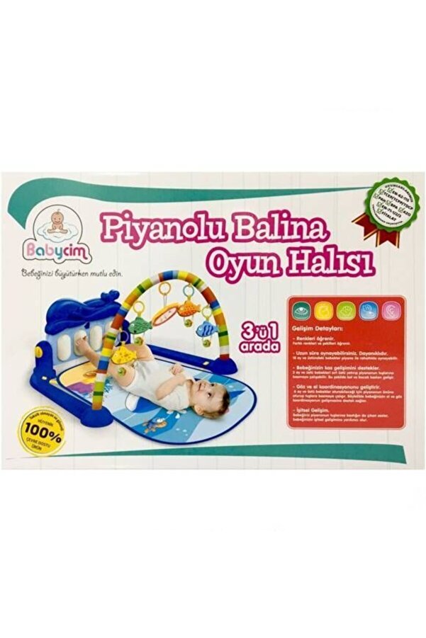 Babycim Balina Piyanolu Oyun Halısı