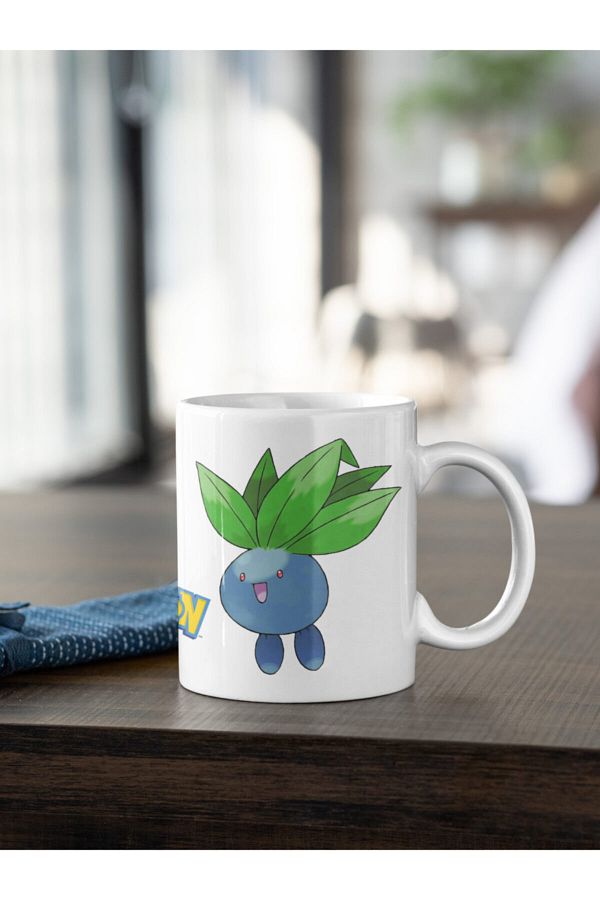 Kio Tasarım-Pokemon Mug Cup Oddish Coffee Tea Cup Valentines Friend Birthday Gift Porcelain 1