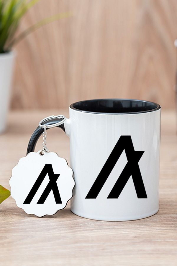 Procity-Algo Algorand Coin Logo Black Mug Cup And Keychain 1