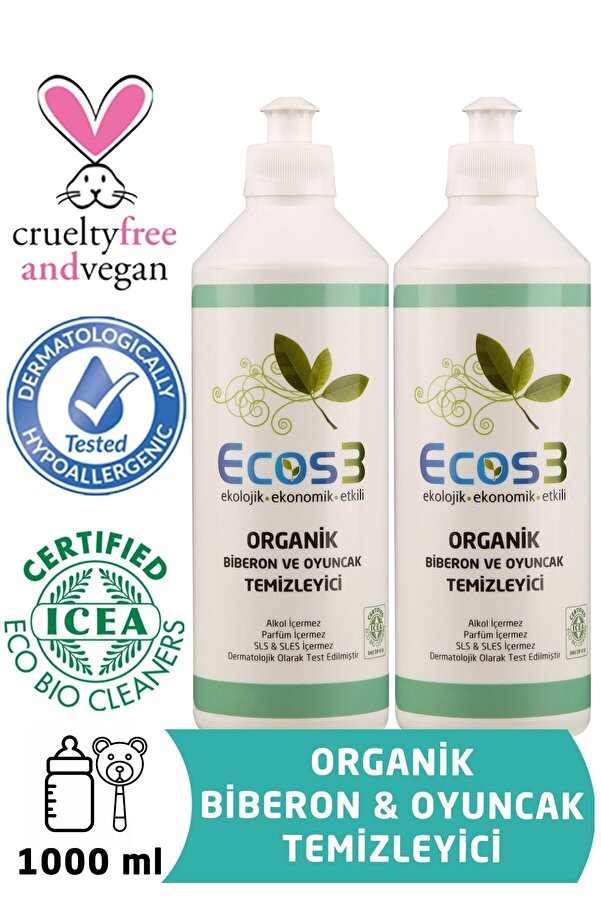 Ecos3 Organik Biberon Ve Oyuncak Temizleyici 2’li SET (2 x 500 ML)