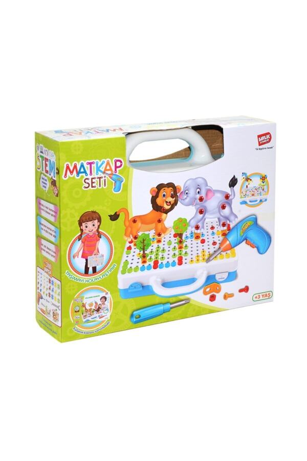 BİRLİK TOYS Birlik Oyuncak 3d Eğitici Matkap Seti Hayvanlar