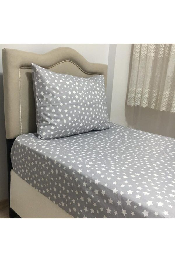 Mert-Single Ranforce Elastic Sheet Set Star Patterned 1