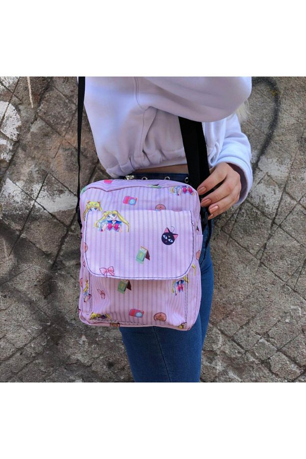 Kostebek Sailor Moon Luna Adjustable Collage and Crossbody Bag Trendyol