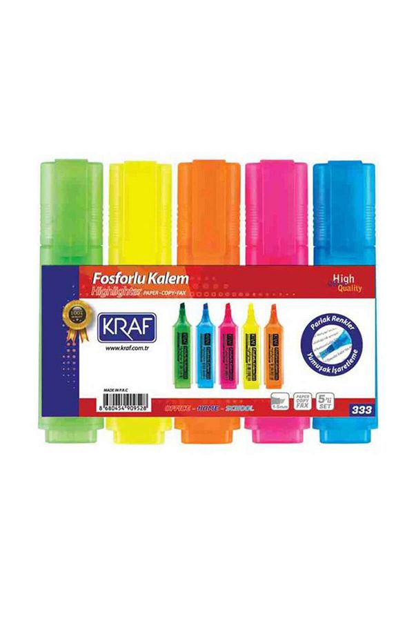 KRAF-Highlighter 333 5 Colors 1