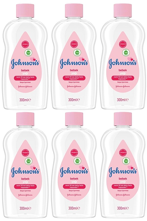 Johnson's Baby Johnsons Baby Bebek Yağı 300ml Nemlendirici (pembe) 6 Lı Set