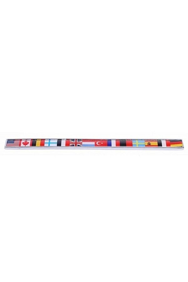 BsElektronik-Country Flags Cast Row Flag Metal Cast Chrome Coat of Arms 1