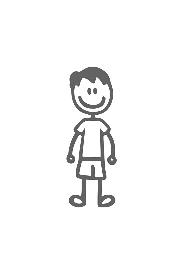 Dijitonline Smiling Boy - Auto Sticker - Car Sticker 20cm- Trendyol