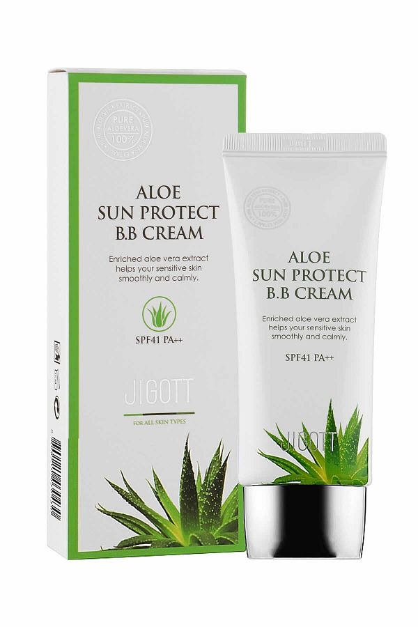 Jigott-Aloe Sun Protect BB Cream - Sunscreen and Moisturizer, SPF 41 PA ++ 1