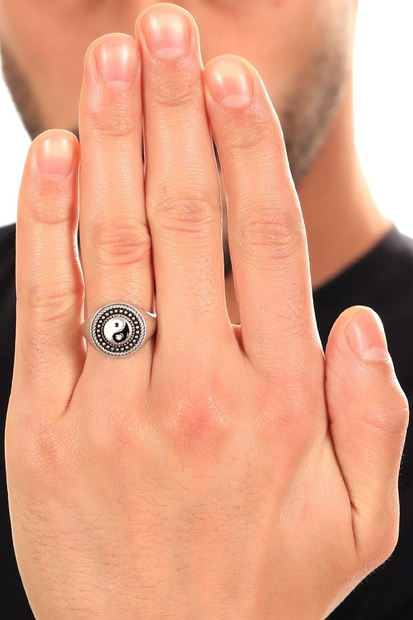 Mens yin yang ring online