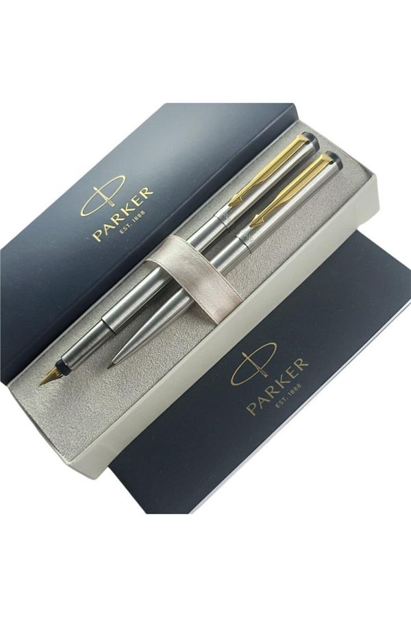 Parker-Vector Stainless Steel - Fountain and Ballpoint Pen Set 1