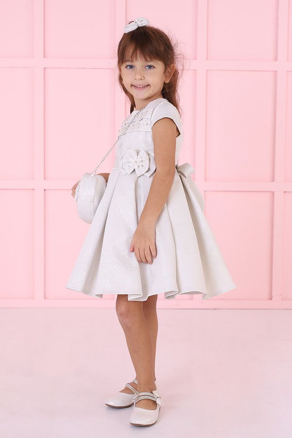 Kids cream dress store