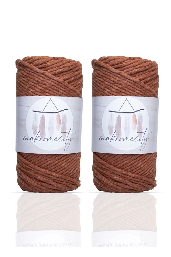 Makromecity-Premium Screened Macrame Thread 3mm Single Twist Macrame Screenable Hobby Thread Set of 2 2 Pieces Tile 1