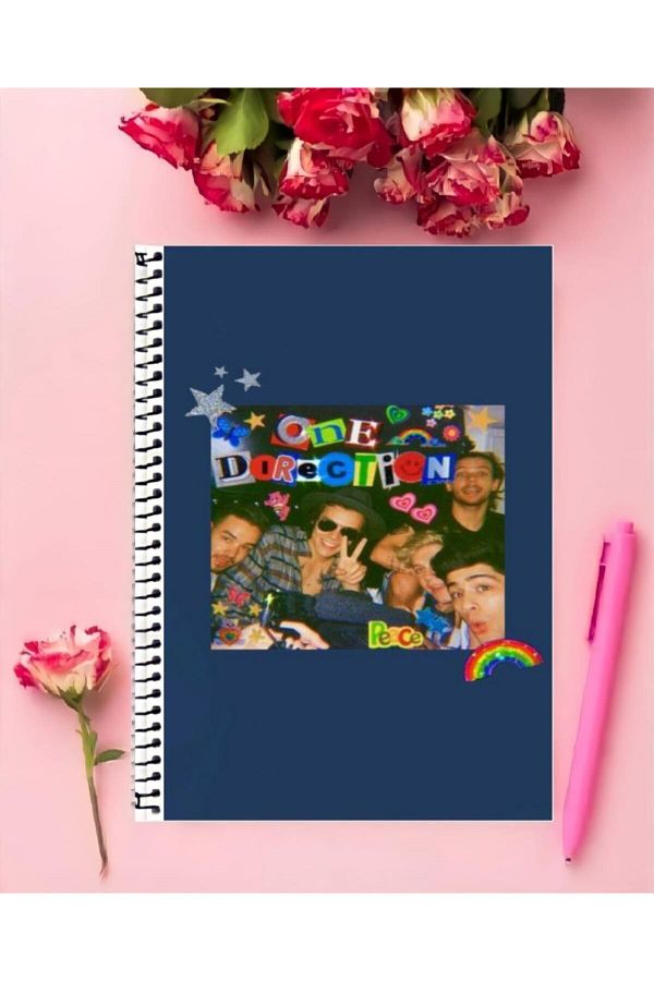 ROLLAS STORE-One Direction Notebook 1 Piece Special Design A4 Size 21*29 Cm Wired Checkered Notebook 1