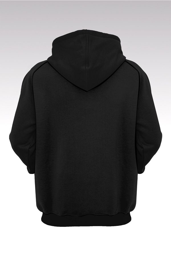 King Crow Oversize Kyrie Irving 94 Black Hooded Sweatshirt Hoodie. Trendyol