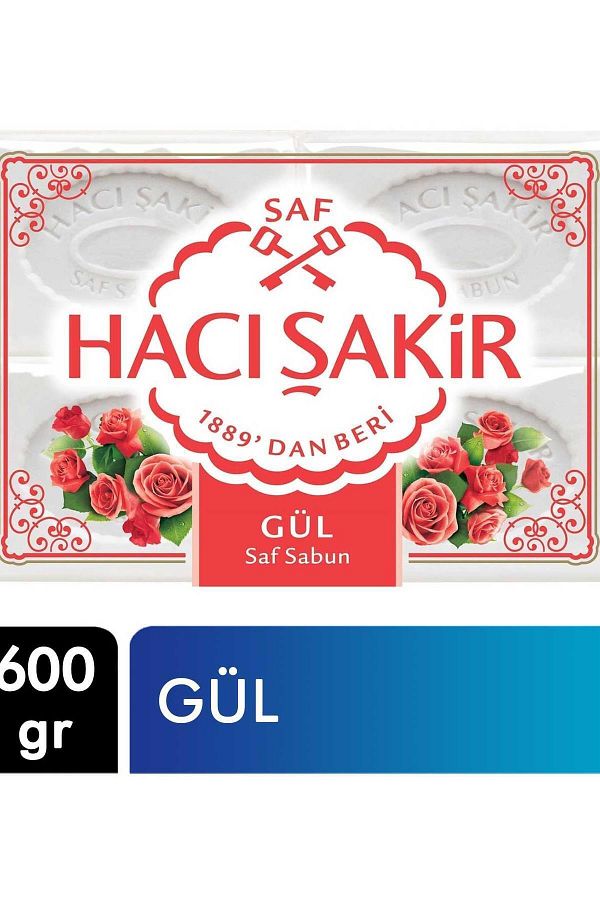 Hacı Şakir-4X150Gr Rose Bath Soap - 8718951384316 1