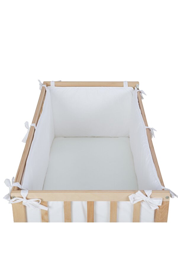 G&G baby Beyaz Dört Parçalı Yan Koruma Seti 60x120 Beşikler Için