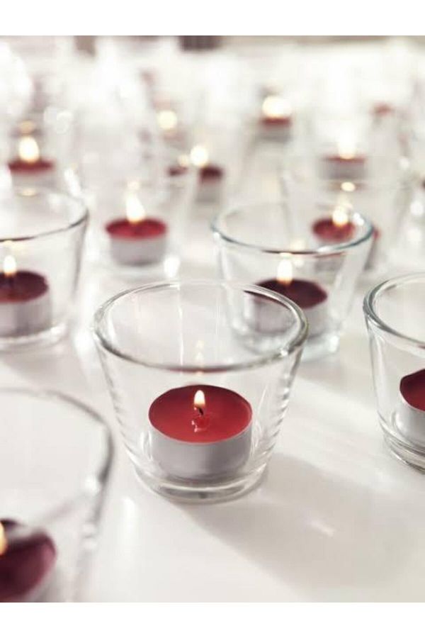 IKEA-Tealight Glass Candle Holder 4 Pieces Galley 1