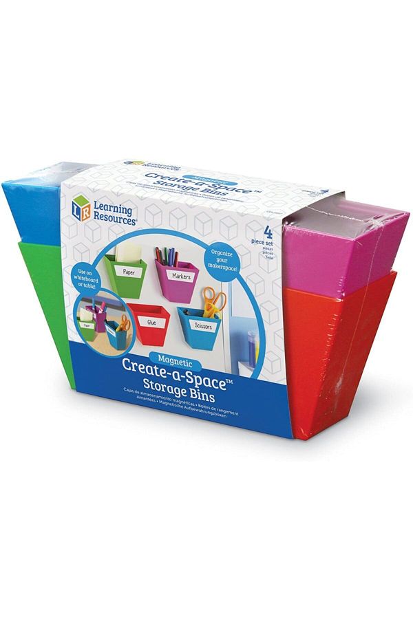 Learning Resources-Magnetic Create-A-Space ™   Storage Boxes (Set of 4) 1