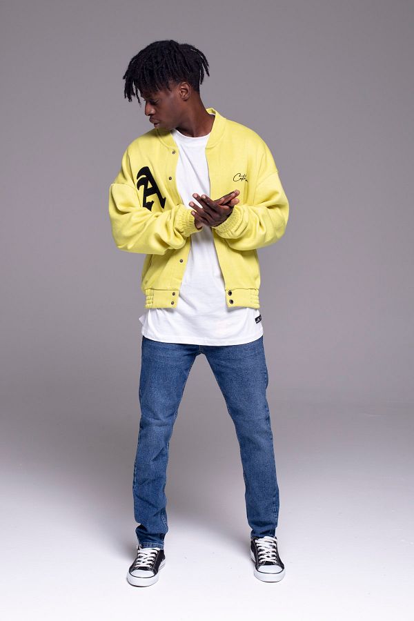 Catch Loose Fit College Sweatshirt Mrt 4313 Yellow Trendyol