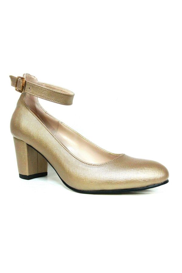 Zenay Dark Gold Heeled Women s Shoes Trendyol