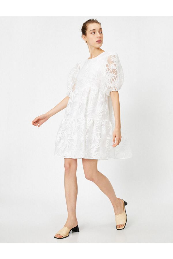 Koton-Rochie midi cu mâneci cu balon pentru damă 1