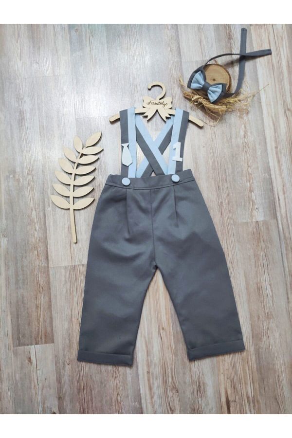 Feriatolye Boss Baby 1 Year Old Baby Boy Salopette Birthday Outfit Trendyol